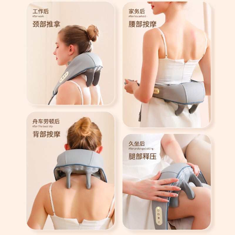 Trapezius Massager Shoulder And Neck Kneading Cervical Spine Massager Neck Shoulder Compress Multifunctional Massage Shawl - Image 4